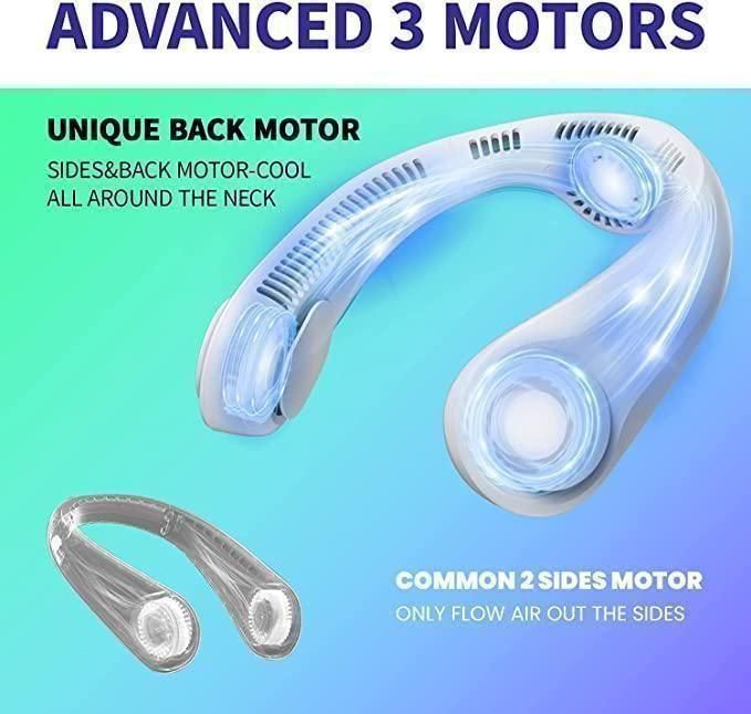 Portable Bladeless Neck Fan – Rechargeable & Wearable