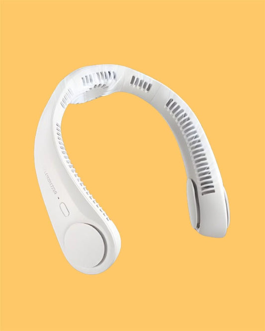 Portable Bladeless Neck Fan – Rechargeable & Wearable