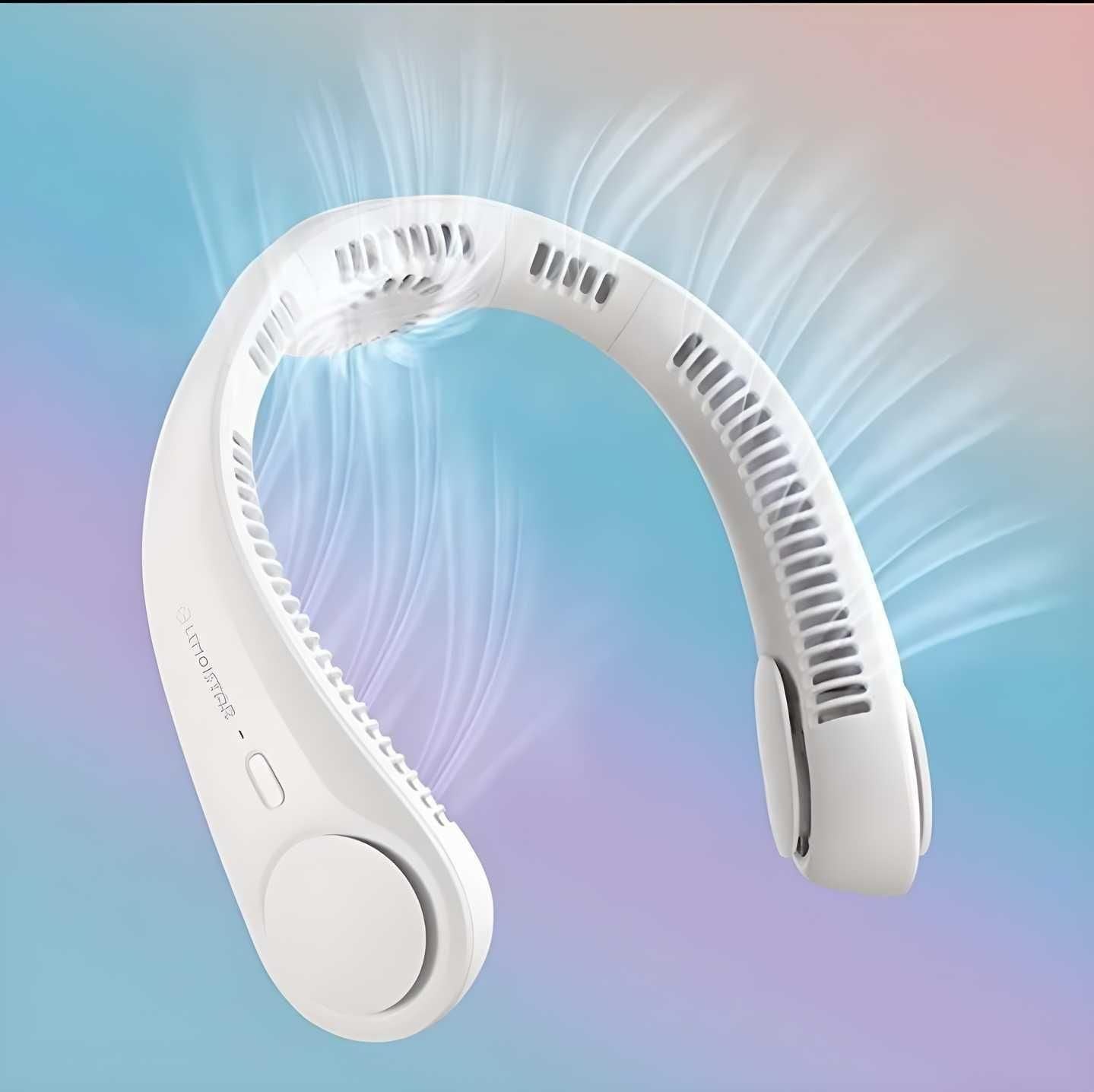 Portable Bladeless Neck Fan – Rechargeable & Wearable